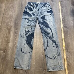 Angel Type Crybaby - Relaxed Denim -‎ Graphic Jeans Size 36